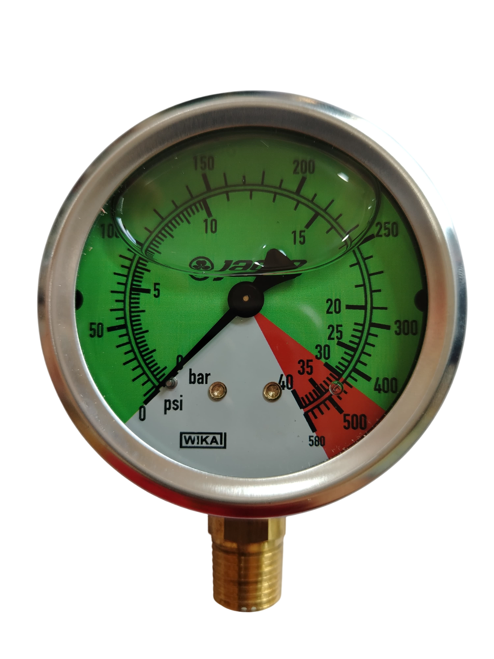 MANOMETRO C/GLICERINA  500LBS JACTO DE 0-40 BAR WIKA     